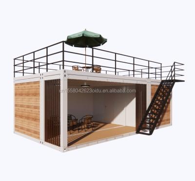 China 2-slaapkamer Container Mobiele Huis 20ft Houten Luxe Tuin Studio met Plane Packaging Te koop