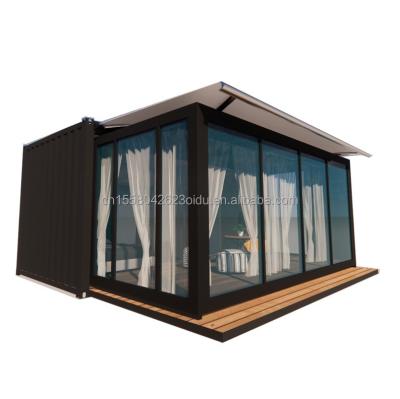 China Wall 50/75/100mm Wave Sandwich Panel Luxury Modular Portable Prefabricated Container House with Toilet Modern Hotel Design for sale