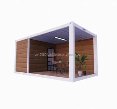 China Staalstructuur Frame Gelast 20ft Flat Pack Geassembleerde Container Mobiele Huis voor Hotel Eenvoudig en luxe Tuinhuis Te koop