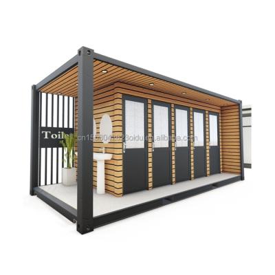 China Outdoor Toilet Modified Shipping Container Style 20ft or 40ft Made of Steel and Sandwich Panel with Aluminum Alloy Windows for sale