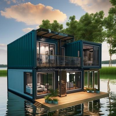 China Steel Sandwich Panel Prefabricated Wooden Villa Container House with Modern Design and Expandable Features for sale