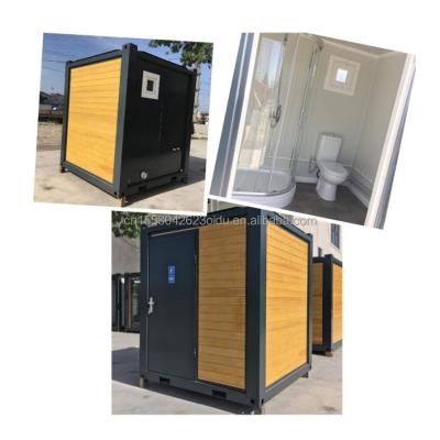 China Modern Outdoor Mobile Toilet Cabin com chuveiro de aço galvanizado de dobra e painel de sanduíche Toilet móvel à venda