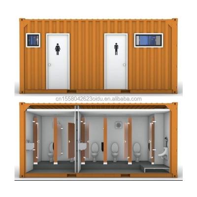 China Modern Look Prefabricated Container Toilet for Shop or Villa Aluminum Alloy Windows and Mid-Century Modern Design for sale