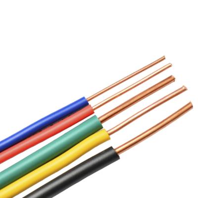 China Single Core House Wiring BV Copper Wire 1mm 1.5mm 2.5mm PVC Insulated BV House Building Cable And Wire for sale