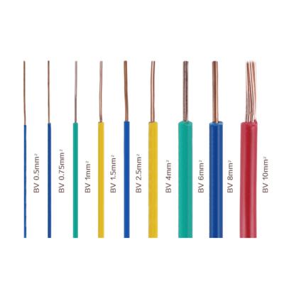 China House Wiring BV THW THHN Single Core Electrical Cable 2.5mm 4mm 10mm PVC 16mm Insulated Copper Cable Wire for sale