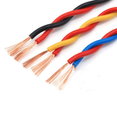 China Square House Wiring 2 Core 1.5 Mm Cable 300/300V PVC Insulated Flexible RVS Twisted Pair Cable Wire for sale