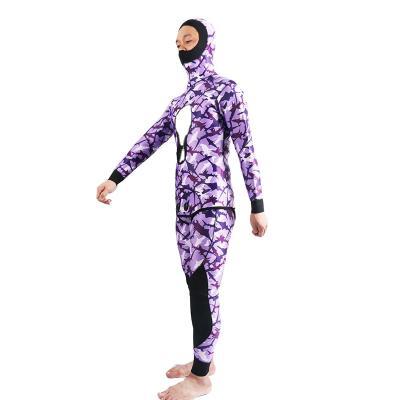 China Antibacterial Camouflage Neoprene Spearfishing Suit , Spearfishing Wetsuit Inner Open Cell for sale