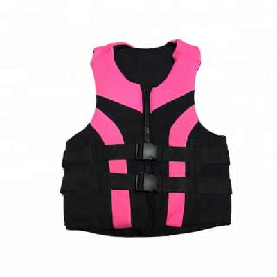 China Front Zipper With Double Buckle CE Approval Double Life Vest Bouyance Neoprene Adult Life Jacket For Water Sports for sale