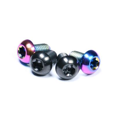 China Colored Torx Button Screw Security Ti Material Button Head Titanium With Pin Security Titanium Screw for sale