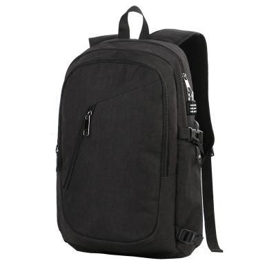 China Waterproof Anti Theft Anti Theft Teens Backpack For Laptop Black School Bags With USB Charging Port for sale