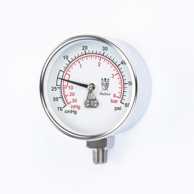 China Industrial Gauge Steel Bottom Mount Hafner Pressure Gauge Made in Taiwan OEM ODM Diaphragm Pressure Gauges Available for sale