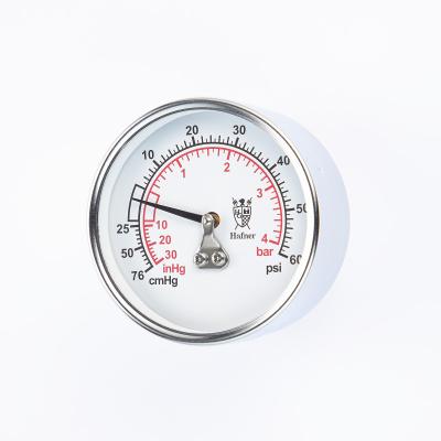 China Center Back Steel Mount Industrial Gauge Hafner Pressure Gauge Made in Taiwan OEM ODM Diaphragm Pressure Gauges Available for sale