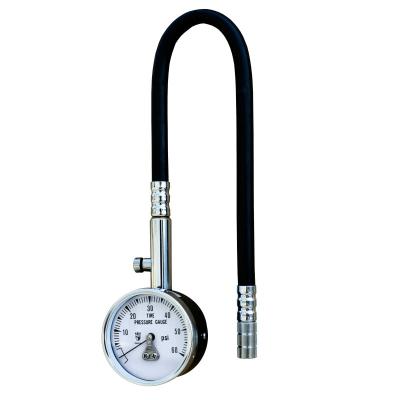 China Hafner Gauge With Rubber Hose From 15psi To 160psi Made In Taiwan OEM ODM Tire Pressure Gauge Available 2 Inch for sale