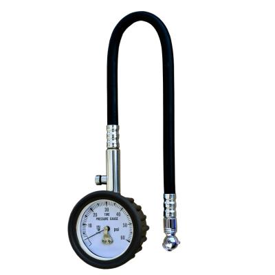 China Hafner Gauge With Rubber Hose From 15psi To 160psi Made In Taiwan OEM ODM Tire Pressure Gauge Available 2 Inch for sale