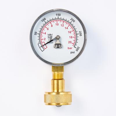 China Hafner Gauge Water Test Pressure Gauge With 3/4