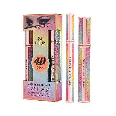 China New Rainbow Waterproof Private Label Eyeliner Waterproof Mascara 2 in 1 Mascara and Eyeliner Set for sale