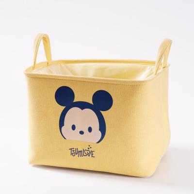 China Viable High Quality Household Toy Clothes Storage Bins Cartoon Foldable Storage Basket for sale