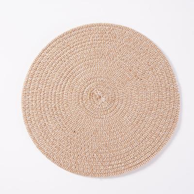 China High Quality Fabric Round Vegetable Plankton Woven Yoga Mat Exercise Cushions for sale