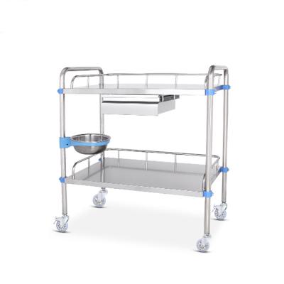 China Cheap Hospital And Clinics Stainless Steel Medical Trolley For Hospital for sale