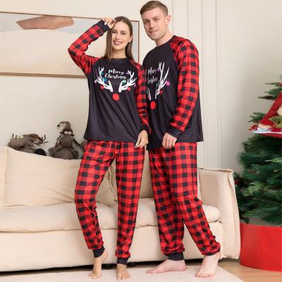 China QUICK DRY Fashion Loose Comfort Pajamas Home Family Deer Christmas Factory Wear Matching Outfits High Quality Family Sets For Mom for sale