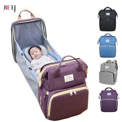 China Hot Selling Anti-theft 3 in 1black Baby Diaper Bag Backpack Colorful Custom Logo Diaper Bags Organizer with Changing Mat for sale