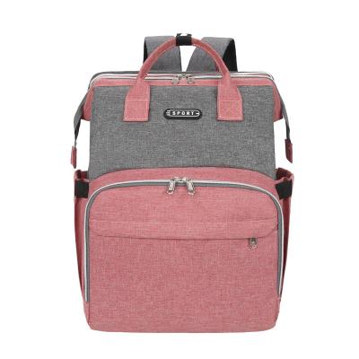 China With USB Multifunctional Waterproof Diaper Bags Shoulder Tote Mummy Baby Bag Folding Diaper Backpack for sale