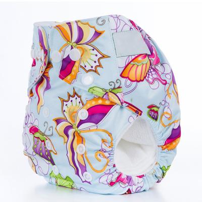 China Bamboo Baby High Quality Reusable Bamboo Cloth Printed Instant Diapers All In One for sale