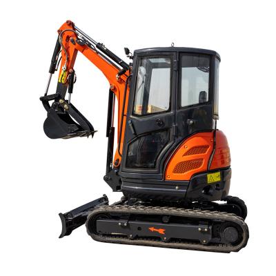 China Building Material Shops Household Cab Mini Excavator With Trailer Hydraulic Rubber Tracks for sale