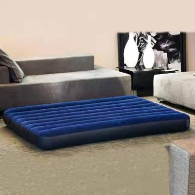 China Portable PVC Inflatable Bed Assembled Corduroy Air Mattress For Plus Size Mattress Sleep Camping Mat for sale