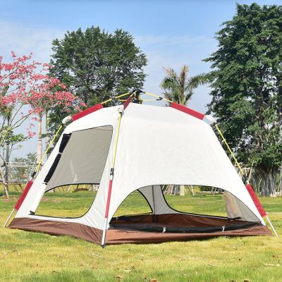 China 2022 newest design automatic aluminum luxury family waterproof black coated 3-4 person outdoor camping tents for sale for sale