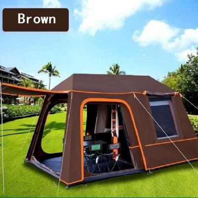 China new design automatic aluminum frame UV-resistant waterproof large space luxury family outdoor camping tents for 5-8 people for sale