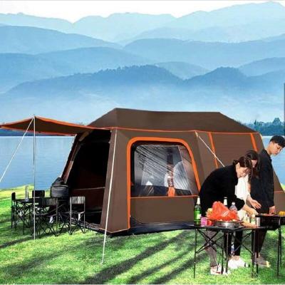 China new design automatic aluminum frame UV-resistant waterproof large space luxury family outdoor camping tents for 5-8 people for sale