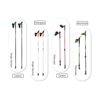 China EVA Handle Best-selling High Quality Walking Poles Walking Pole Hand Grip Length Adjustable Telescopic Poles Nordic Walking for sale