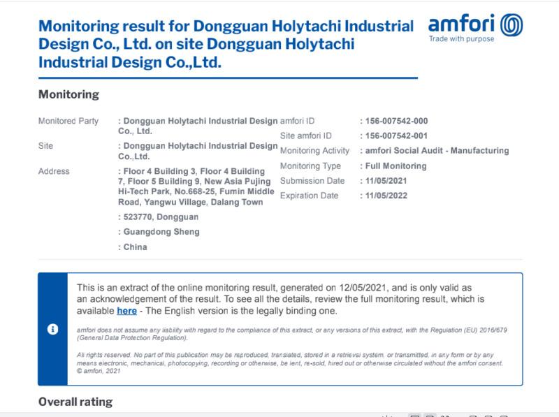 BSCI - Holytachi Co., Ltd.