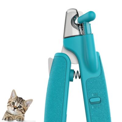 China 2020 Viable Hot Selling Amazon USB LED Light Rechargeable Pet Nail Clipper Trimmer Dog Cat Nail Cutter for sale