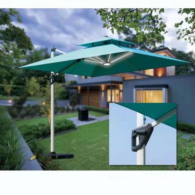 China Modern High Quality Durable Parasol Garden Umbrella With Solar Parasol for sale