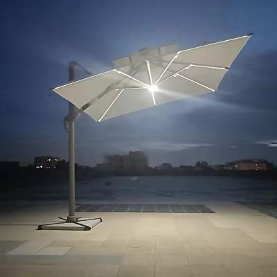 China Fashion Modern High Quality Garden Solar Umbrella With Lightweight Solar Umbrella for sale