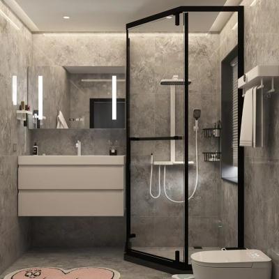 China Cheap Polygon Shower Compartment Shower Room Waterproof Glass Bathroom Tempered Glass Sliding Door Polygon Shower Door for sale