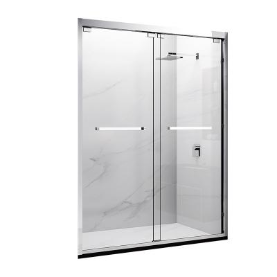 China Household Or Hotel Frameless Shower Waterproof Modern Single Sliding Door / Tempered Glass for sale