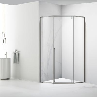 China Diamond Shower Room Modern Shower Waterproof Glass Sliding Partition for sale