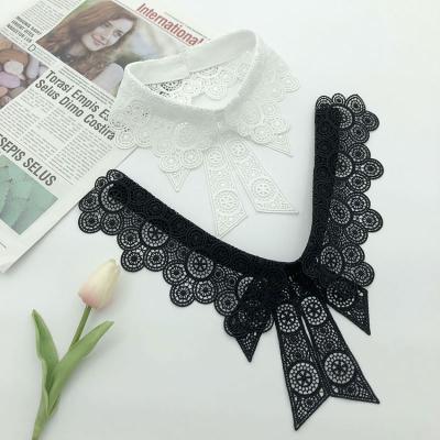 China Women Detachable Fake Collar Women's Fake Collar DIY Bowknot Lace Collar Shirt Accessories Sleeveless Half Fake Collar for sale