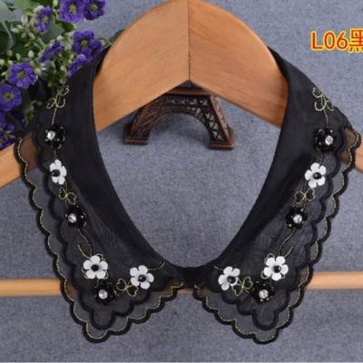 China Women's Detachable Fake Breast Collar Fake Collar Finial Collar Women's Bib Custom Black Shirt Accessories Half Fake Sleeveless for sale