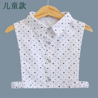 China Hot Selling Fake Collar Kids Leaf Printing Detachable Half Shirt Collar Women Sleeveless Fake Dickey Collars For Coat for sale