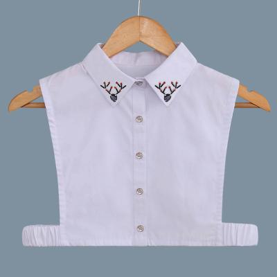 China Women's Detachable Dickey Collar For Decoration Sleeveless Collar Fake Collar Half Fake Deer Beaded Shirt for sale