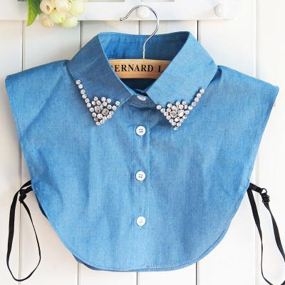 China Fake collar Wholesale Beaded Half Shirt Detachable Fake Collar Women Sleeveless Dickey Collar For Decoration for sale