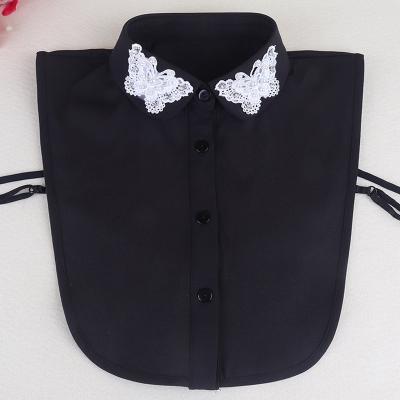 China Fake collar Cheap Floral Half Shirt Detachable Fake Collar Women Sleeveless Dickey Collar For Uniform for sale