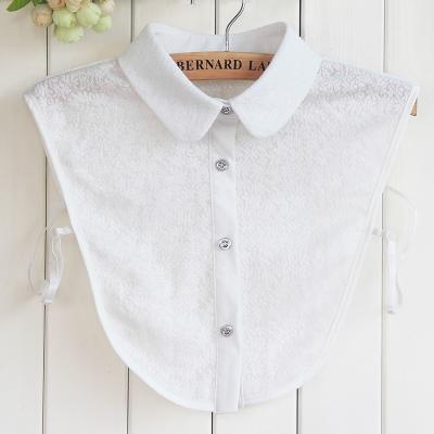 China Detachable Faux Collar Collar Women Fashion Faux Stone Shirt Half Fake Dickey Collar Sleeveless For Uniform for sale