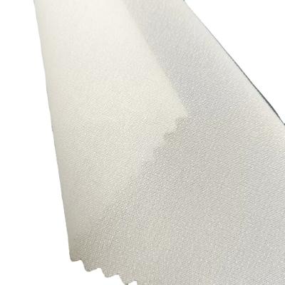 China Reused; Breathable; Elastic Recycled 100% Polyester 20D Light Plain Weave Fusible Interlining for sale