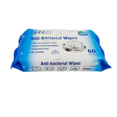 China Cheap 60pcs Wet Wipes OEM Universal Daily Life Cleaning Wipes Wet Free Samples Disinfection Cleaning Wipes Hot Sale for sale