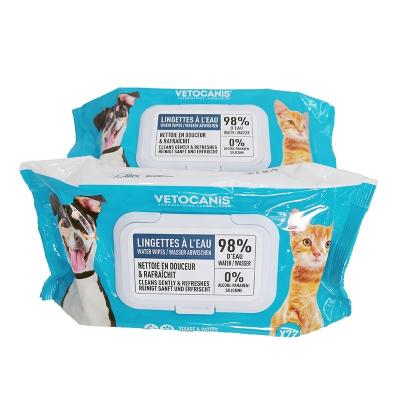 China Custom Pet Grooming Cloths Shampoo Daily Life Pet Deodorization Cleaning Cloths For Paw Ear Eye for sale